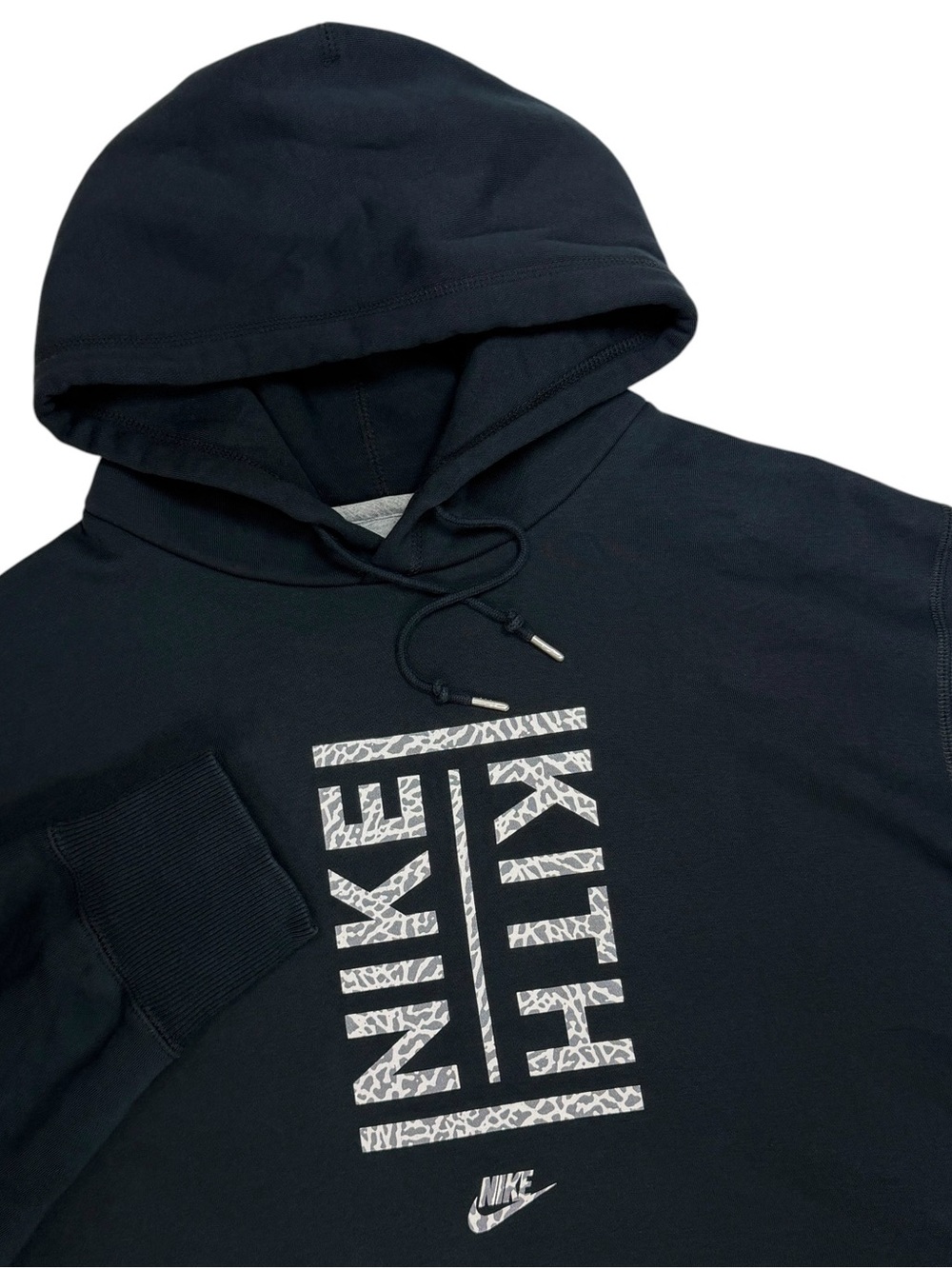Kith Nike Hoodie Mens XXL Black Graphic Logo Pullover Sweatshirt Store Exclusive